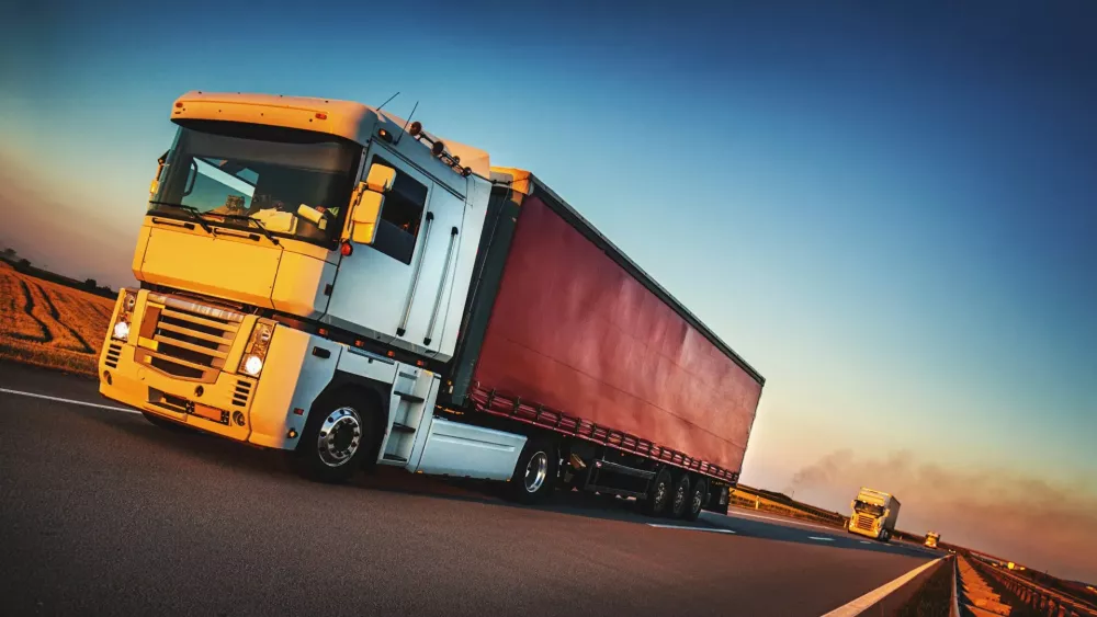 camion sunset